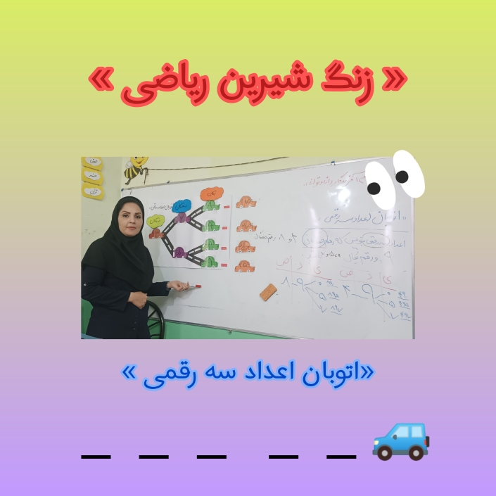 ساحت تعلیم و تربیت علمی و فناورانه :mega:زنگ شیرین ریاضی ? «اتوبان اعداد سه رقمی » آشنایی پسرهای باهوشم با ساختن اعداد سه رقمی با استفاده از اتوبان اعداد سه رقمی بصورت عینی :blue_car: پایه سوم آموزگار: بهرام پور